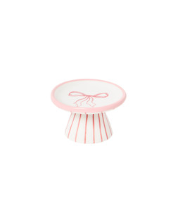 Bow Pink Stripe Pedestal Trinket Dish £8.50