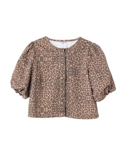 Brown Leopard Print Puff Sleeve Top £65