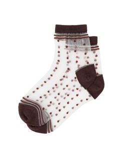 Brown Spotty Sheer Ankle Socks £8.50