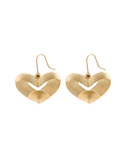 Calliope Line Detail Heart Drop Hook Earrings £18