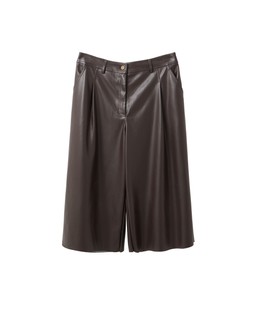 Chocolate Brown PU Culotte Trousers £65