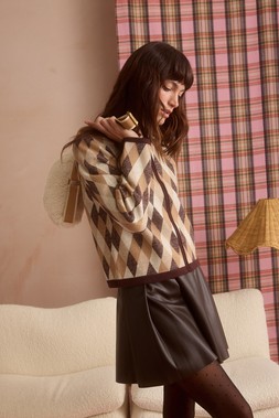 Chocolate Brown PU Pleated Mini Skirt £65 (2) 1962888