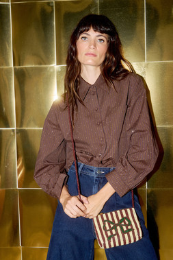 Chocolate Brown Rhinestone Shirt £65 1954531