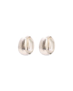 Ciara Sterling Silver Textured Chunky Hoop Earrings Large £45