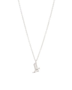 Cowboy Boot Charm Silver Pendant Necklace £42