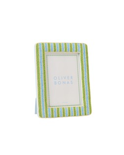 Damia Green & Blue Beaded Photo Frame 4X6