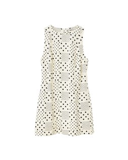 Ecru Cream & Black Polka Dot Mini Shift Dress £72