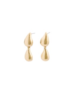 Elis Tiered Teardrop Gold Tone Drop Earrings £16.50