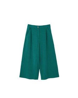 Forest Green Cropped Wide Leg Trousers £68