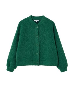Green Abstract Floral Sweatshirt Bomber Jacket £60