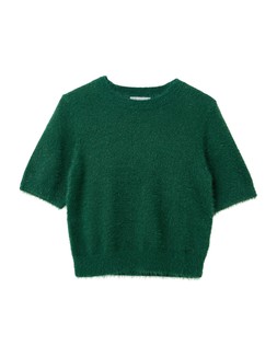 Green Sparkle Eyelash Knitted T-Shirt £60