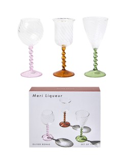 Meri Twisted Liqueur Glasses Set of Three £24.50