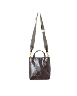 Mia Chocolate Brown Patent Mini Tote Crossbody Bag £48