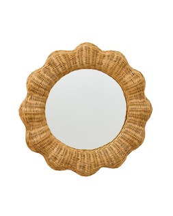 Natural Rattan Scallop Wall Mirror £135
