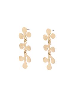 Oliver Bonas Aisha Brass Leaf Drop Stud Earrings £19.50