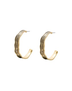 Oliver Bonas Arissa Black Enamel Inlay Statement Hoops £19.50