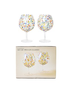 Oliver Bonas Azul Spot Gin Glasses S2 £24.50