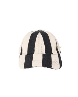 Oliver Bonas Black Ecru Wide Stripe Cap £28