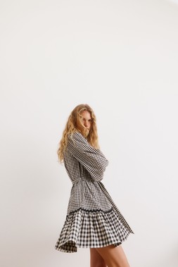 Oliver Bonas Black Gingham Check Mini Dress £75 (12)