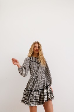 Oliver Bonas Black Gingham Check Mini Dress £75 (13)