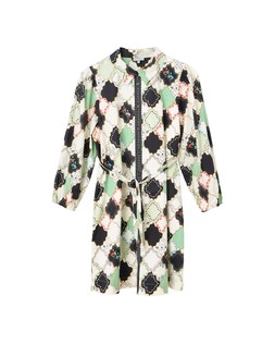 Oliver Bonas Black Patched Print Mini Shirt Dress £75
