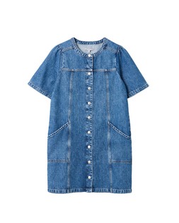 Oliver Bonas Blue Denim Popper Mini Dress £75