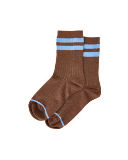 Oliver Bonas Brown & Blue Glitter Sporty Socks £8.50