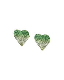 Oliver Bonas Chappell Ombre Green Heart Stone Detail Stud Earrings £19.50