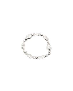 Oliver Bonas Charlie Silver Tone Organic Bead Shape Bracelet £24