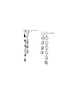 Oliver Bonas Demi Disc Detail Silver Plated Drop Earrings £38