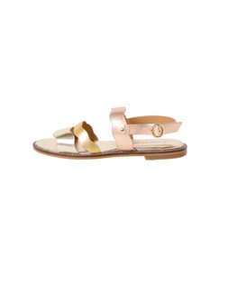 Oliver Bonas Gold Multi Metallic Wavy Sandal £65