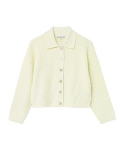 Oliver Bonas Green Plait Stitch Collared Jacket £68