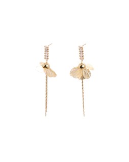 Oliver Bonas Hanna Flower & Chain Drop Statement Stud Earrings £24
