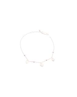 Oliver Bonas Hestia Engraved Heart Charm Beaded Silver Chain Bracelet £42