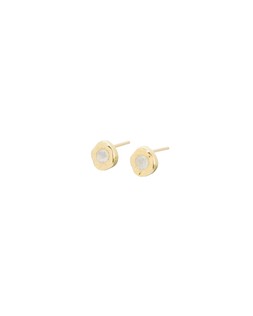Oliver Bonas Isla Molten Rainbow Moonstone Gold Plated Stud Earrings £28