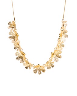 Oliver Bonas June Statement Textured Flowers Collar Necklace £32