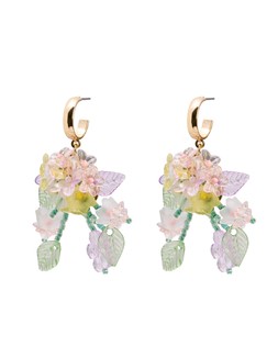 Oliver Bonas Lula Multi Flower & Leaf Drop Hoops £19.50
