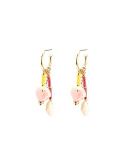 Oliver Bonas Nixie Shell & Bead Charm Drop Hoops £18