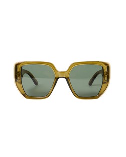 Oliver Bonas Olive Green Crystal Square Angular Sunglasses £28