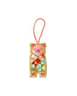 Oliver Bonas Pig in Patchwork Bedspread Embellished Decoration £8
