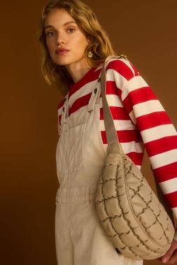 Oliver Bonas Red Wide Stripe Top £45 - Oliver Bonas Ecru Cord Dungaree £85 - Oliver Bonas Betty Gathered Putty Belt Bag £55 (2)