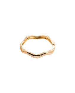 Oliver Bonas Sera Wavy Shiny Gold Tone Bangle £22