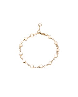 Oliver Bonas Taurus Mini Hearts Chain Bracelet Gold£19.50