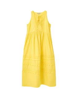 Oliver Bonas Yellow Scallop Sleeveless Midi Dress £82