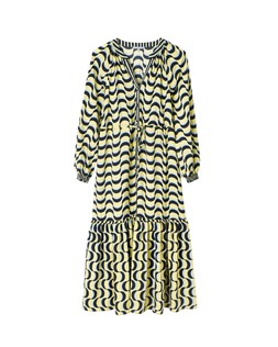Oliver Bonas Yellow Wave Geo Midaxi Dress £80