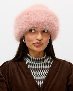 Pink Faux Fur Hat £30