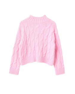 Pink Sparkle Chunky Cable Knit Jumper £70