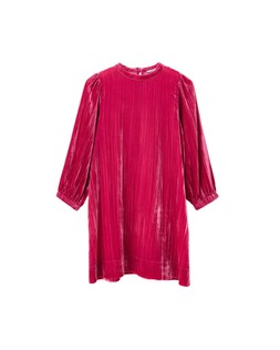 Pink Velvet Long Sleeve Mini Dress £75