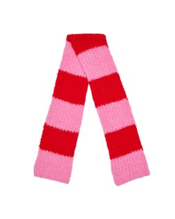 Red & Pink Striped Knitted Scarf £39.50