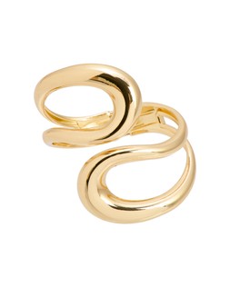 Remi Shiny Gold Tone Curved Cut Out Bangle £28